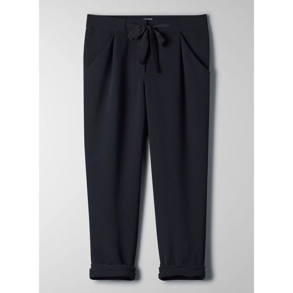 Aritzia Wilfred Allant Pant Black Cropped Dress Pants Office Size 2 High Rise - Picture 4 of 14